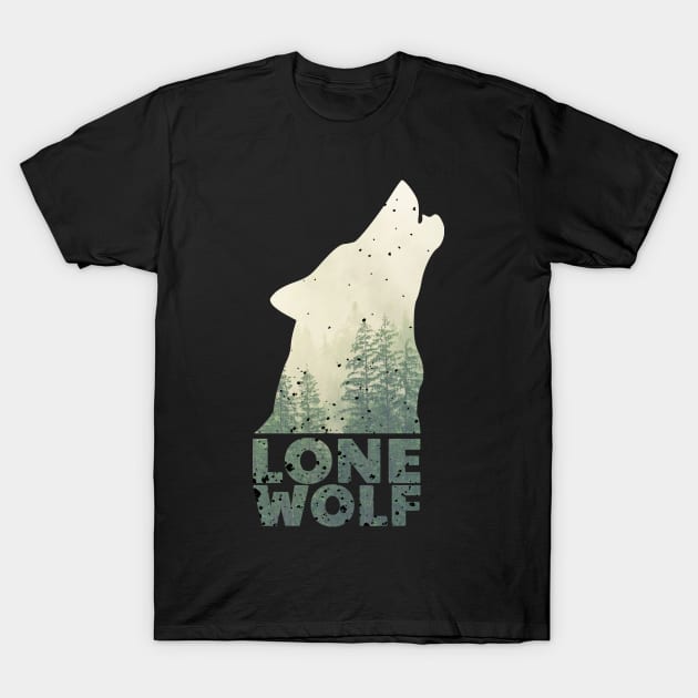 Lone wolf in the forest T-Shirt by Boss creative